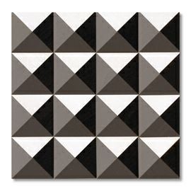 童具館 ケルンモザイク45四角CS1(1/4直角二等辺三角形 無彩色)