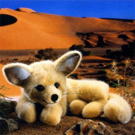 ケーセン Koesen ぬいぐるみ フェネックギツネ 立ち DESERT FOX