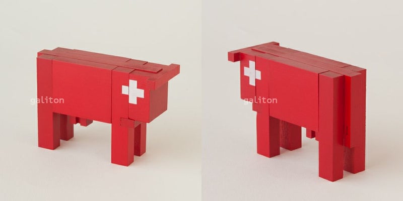 ネフ社 Naef スイスの赤い牛 Vache rouge klein