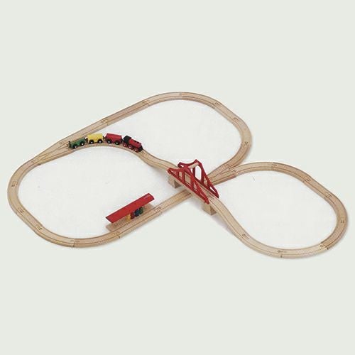 ✨MICKI ミッキィ社 木製レール 汽車セット 吊り橋セット レール✨ ミッキィ社 MICKI 汽車セット スタンダード 木のおもちゃ 木製レール