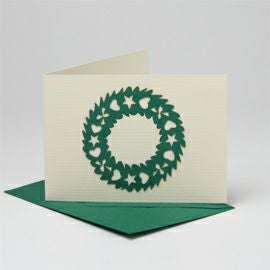 【xmas限定販売】 切抜カードミニ リース 緑