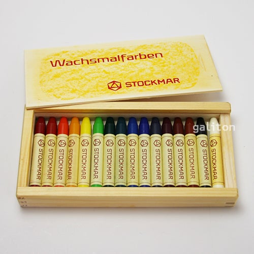 シュトックマー Stockmar 蜜蝋クレヨン スティッククレヨン16色木箱入