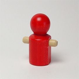 ニック nic ニックスロープ部品 人形 赤 |木のおもちゃ がりとん