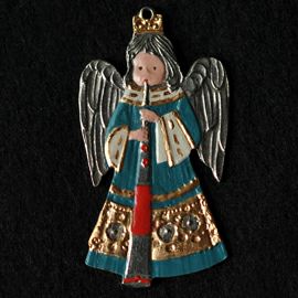 【xmas限定販売】 錫のオーナメント オーボエと天使