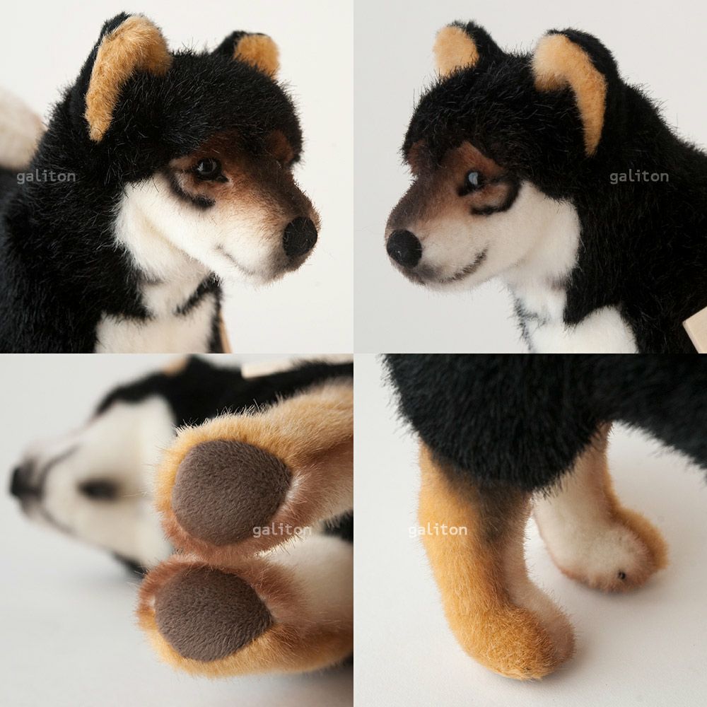 ケーセン Koesen ぬいぐるみ 柴犬 黒（黒柴） |木のおもちゃ がりとん
