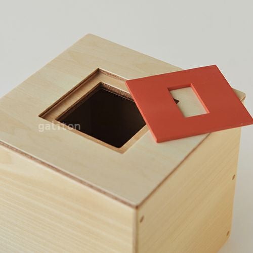 幾何学模様の木製ボックス 童具館 インボックス180（45mm基尺対応） |木のおもちゃ がりとん
