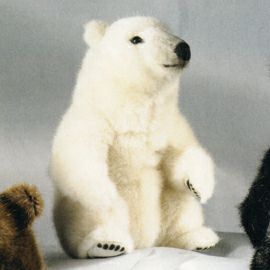 ケーセン Koesen ぬいぐるみ お座りベア 白 POLAR BEAR