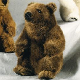 ケーセン Koesen ぬいぐるみ お座りベア 茶 BROWN BEAR |木のおもちゃ