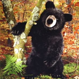 ケーセン Koesen ぬいぐるみ ソフトブラックベア（大） BLACK BEAR