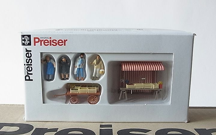 Preiser/プライザー 10053 HO 1/87 露店の八百屋さん