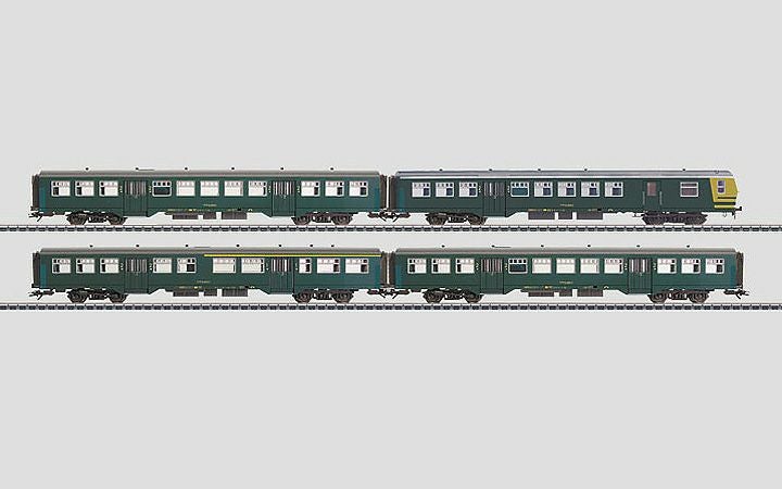 maerklin/メルクリン 43541 通勤客車4両セット SNCB/NMBS M2 |木の