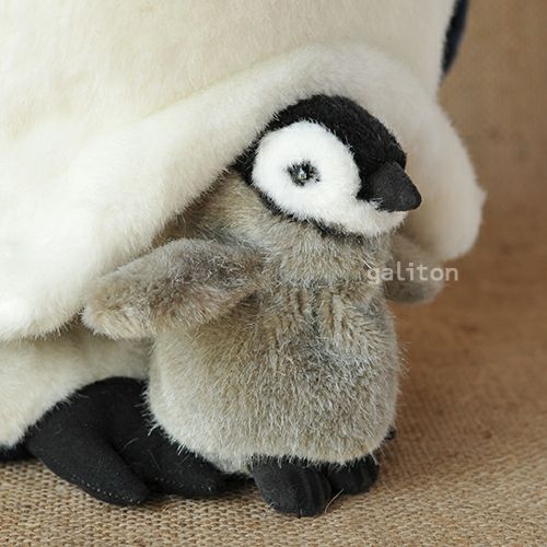 ケーセン Koesen ぬいぐるみ 皇帝ペンギンの親子 EMPEROR PENGUIN |木