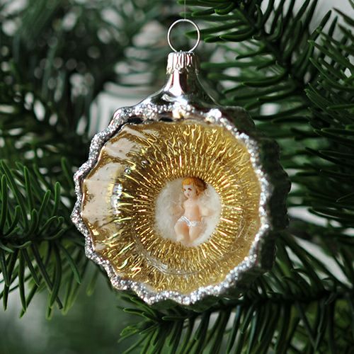 【xmas限定販売】 ワイヤーグラスオーナメント 幼児キリスト