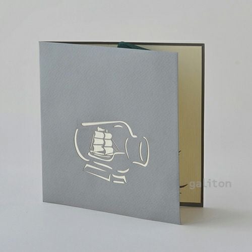 飛び出すカード ボトルシップ