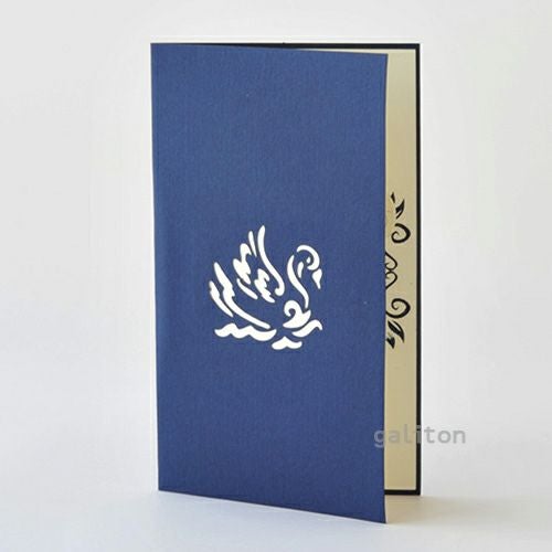 飛び出すカード 白鳥と恋人たち