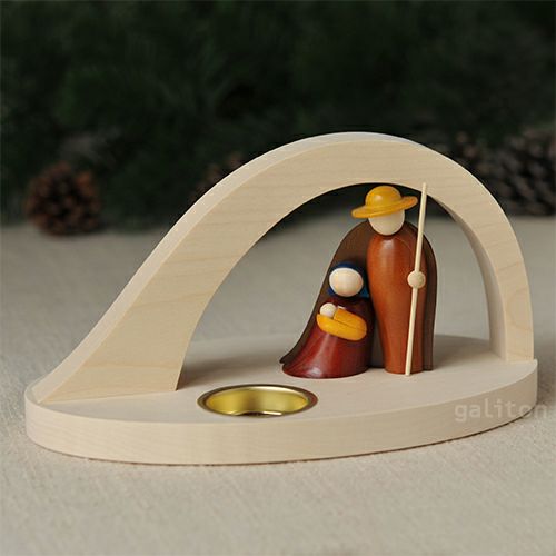 【xmas限定販売】 キャンドルスタンド 聖家族アーチ付 2012572