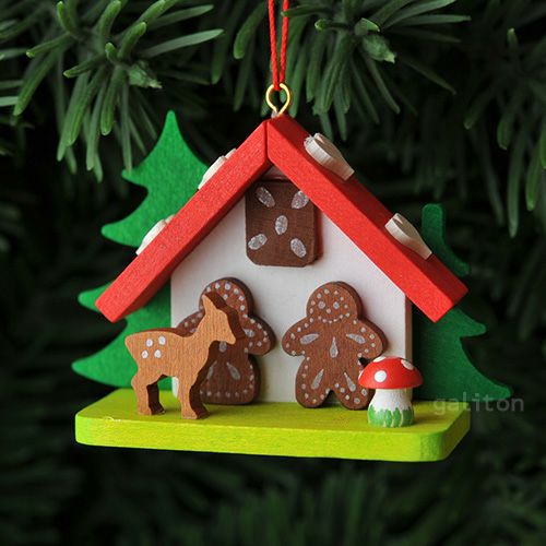 【xmas限定販売】《クリスマスオーナメント》 クリスティアンウルブリヒト Christian Ulbricht 子ジカとお菓子の家