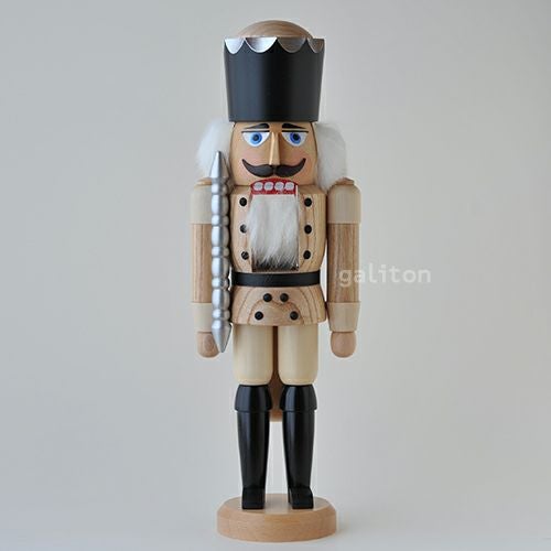 くるみ割り人形 ザイフェナーフォルクスクンスト Seiffener Volkskunst 王様 ナチュラル 112018