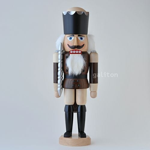 くるみ割り人形 ザイフェナーフォルクスクンスト Seiffener Volkskunst 王様 茶/ナチュラル 112116