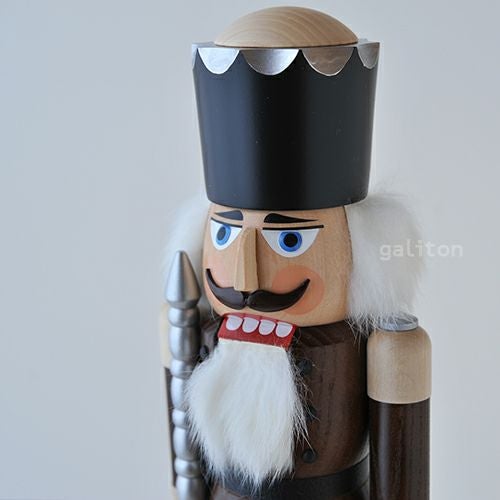くるみ割り人形 ザイフェナーフォルクスクンスト Seiffener Volkskunst 王様 茶/ナチュラル 112116