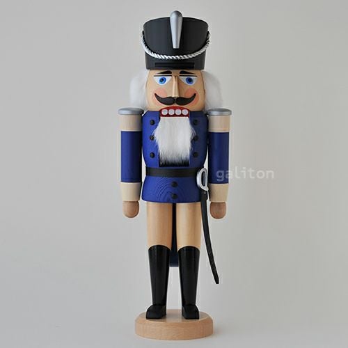 くるみ割り人形 ザイフェナーフォルクスクンスト Seiffener Volkskunst 軽騎兵 青/ナチュラル 112122