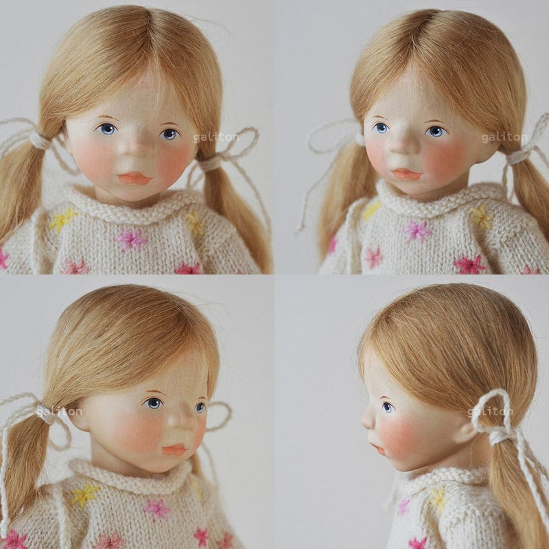 Elisabeth Pongratz ポングラッツ人形 オールウッド H290 おさげ髪白花柄セーター