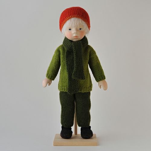 Elisabeth Pongratz ポングラッツ人形 オールウッド H314 緑セーター赤帽子