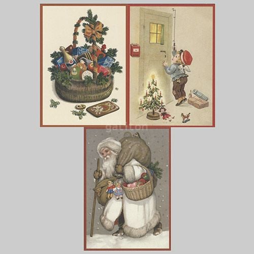 【xmas限定販売】 クリスマスポストカード3枚組Mラメ付