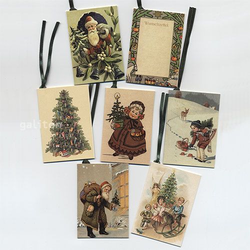 【xmas限定販売】 クリスマスメッセージタグ 7枚組C