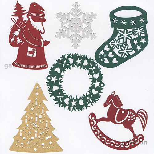 【xmas限定販売】 切抜オーナメント6枚セット