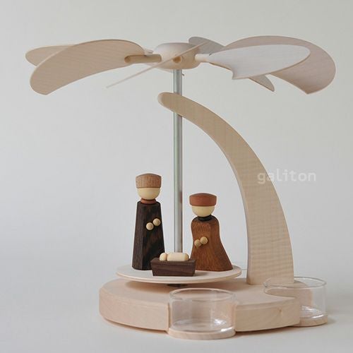 【xmas限定販売】 クリスマスピラミッド ザイフェナーフォルクスクンスト Seiffener Volkskunst キリスト聖誕