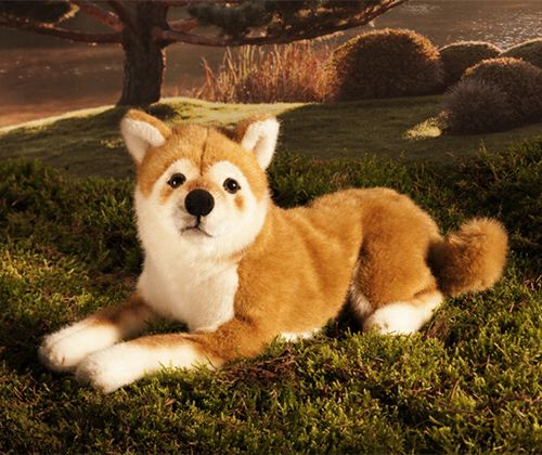 KOSEN 柴犬 ぬいぐるみ 伏せ ソフト ケーセン Koesen ぬいぐるみ 柴犬 伏せ ソフト SHIBA-INU, LYING |木の