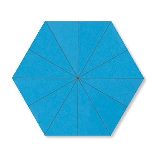 童具館 ケルンモザイク45六角HBW（直角不等辺三角形 青明清色）