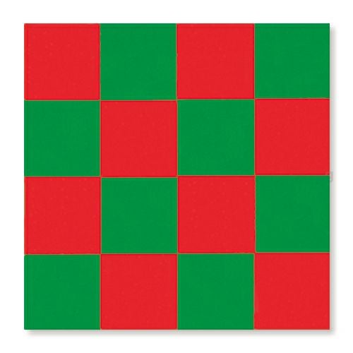 童具館 ケルンモザイク45四角A9（正方形 赤・緑） |木のおもちゃ がりとん