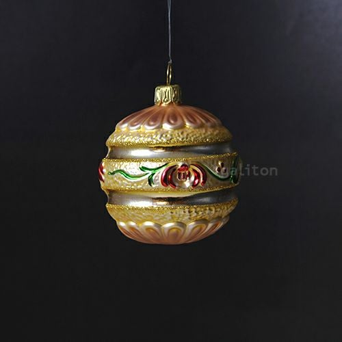 【xmas限定販売】 グラスオーナメント 花リボン 30008