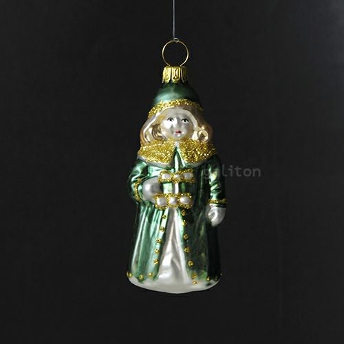 【xmas限定販売】 グラスオーナメント クリストキント緑 30022F