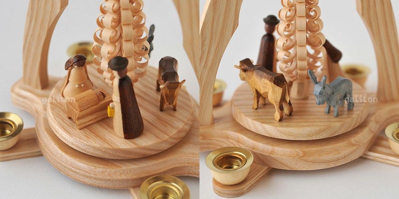 【xmas限定販売】 クリスマスピラミッド アルビンプライスラー Albin Preissler キリスト聖誕 ナチュラル 085505N