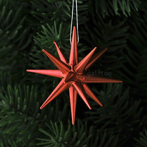 【xmas限定販売】《クリスマスオーナメント》 アルビンプライスラー Albin Preissler 赤メタリックの星(小)