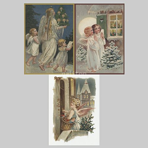 【xmas限定販売】 クリスマスポストカード3枚組Nラメ付