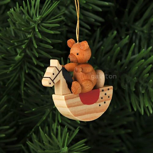 【xmas限定販売】《クリスマスオーナメント》 カーヴェーオー KWO 木馬にのるテディベア