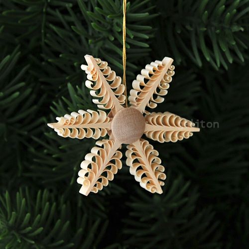 xmas限定販売】《クリスマスオーナメント》 削り木の星K 199205 |木の