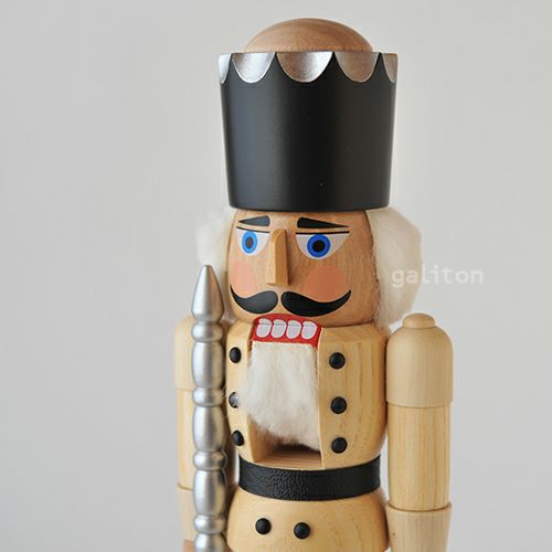 くるみ割り人形 ザイフェナーフォルクスクンスト Seiffener Volkskunst 王様(小) ナチュラル 113018