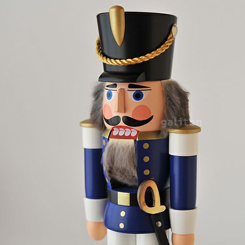 くるみ割り人形 ザイフェナーフォルクスクンスト Seiffener Volkskunst 軽騎兵(小) 青 113022