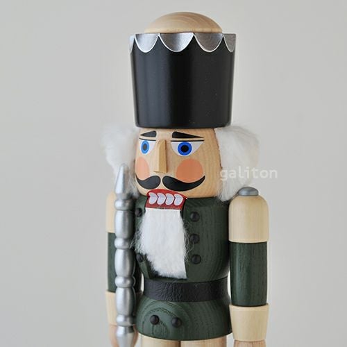 くるみ割り人形 ザイフェナーフォルクスクンスト Seiffener Volkskunst 王様(小) 緑/ナチュラル 113114