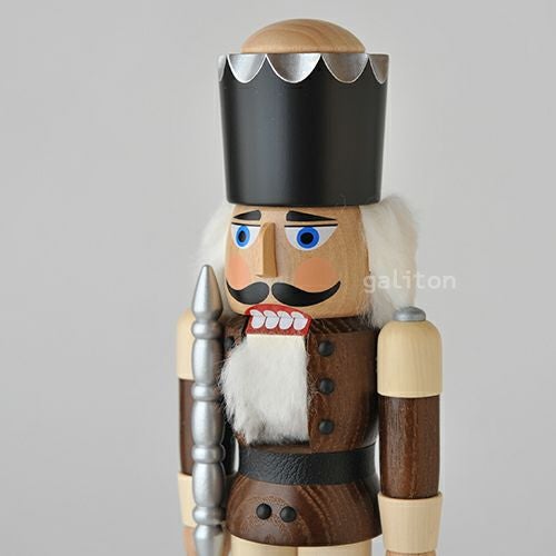 くるみ割り人形 ザイフェナーフォルクスクンスト Seiffener Volkskunst 王様(小) 茶/ナチュラル 113116