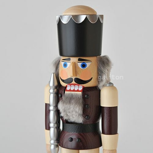 くるみ割り人形 ザイフェナーフォルクスクンスト Seiffener Volkskunst 王様(小) 紫/ナチュラル 113117