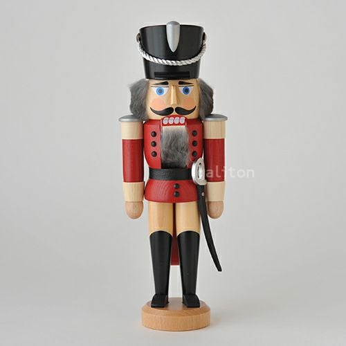 くるみ割り人形 ザイフェナーフォルクスクンスト Seiffener Volkskunst 軽騎兵(小) 赤/ナチュラル 113121