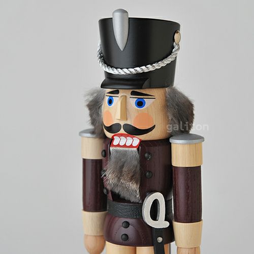 くるみ割り人形 ザイフェナーフォルクスクンスト Seiffener Volkskunst 軽騎兵(小) 紫/ナチュラル 113127