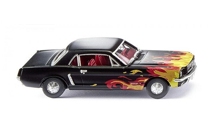 ヴィーキング Wiking 020503 Ford Mustang Coupe - black with flame decoration