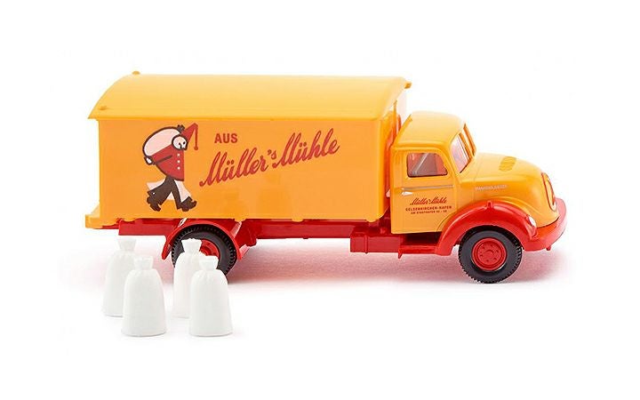 ヴィーキング Wiking 054049 Box truck (Magirus Sirius) Muller's Muhle